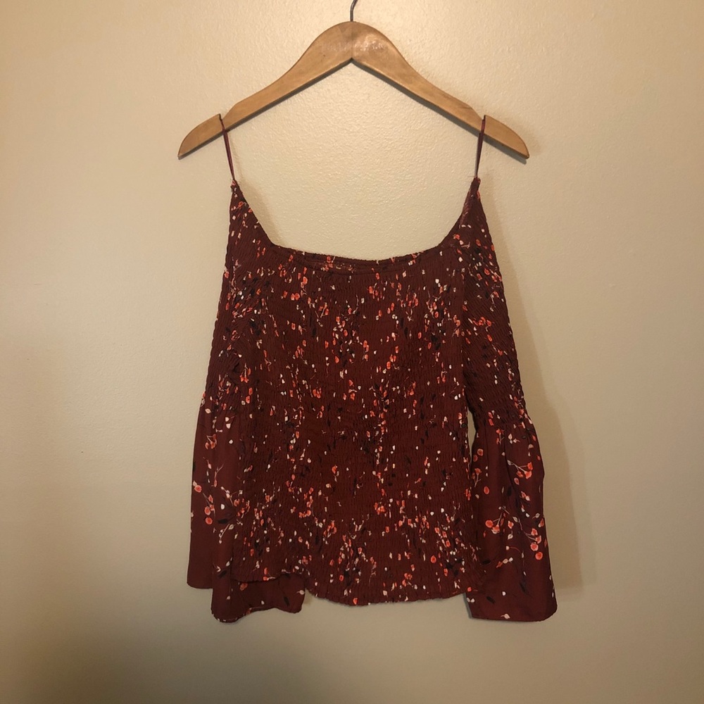 Express Synched Top with Bell Sleeves
